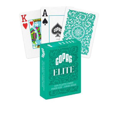 1546 Elite Poker size Jumbo index playing cards (green) Copag - Hobby.lt 🇬🇧