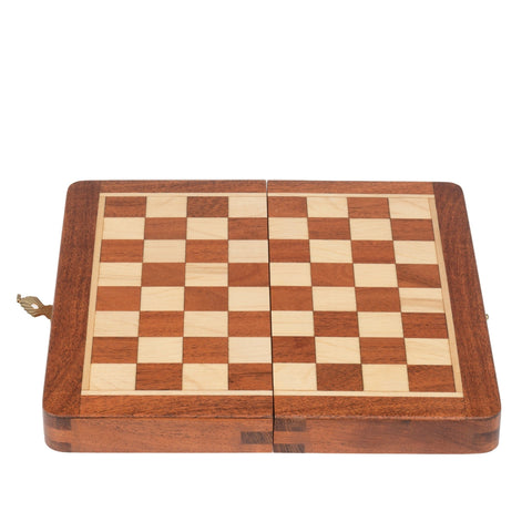 19x19cm Classic Magnetic Wooden Folding Chess Set - Hobby.lt 🇬🇧