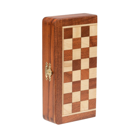 19x19cm Classic Magnetic Wooden Folding Chess Set - Hobby.lt 🇬🇧