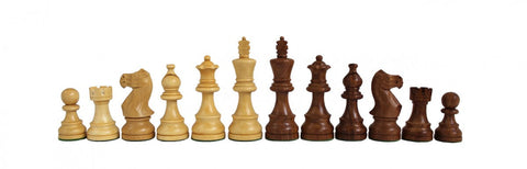 Classic Handmade Acacia Wood Chess Set, Numbered Board 50x50 cm, Made in Italy