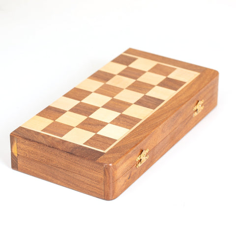 30X30CM CLASSIC MAGNETIC WOODEN FOLDING CHESS SET - Hobby.lt 🇬🇧