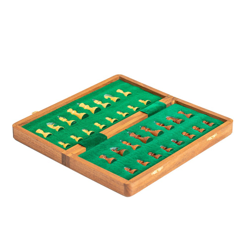 30X30CM CLASSIC MAGNETIC WOODEN FOLDING CHESS SET - Hobby.lt 🇬🇧