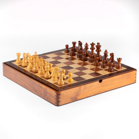 31x31cm Beautiful Magnetic Wooden Chess Set with Box Inside - Hobby.lt 🇬🇧