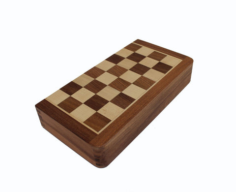 Magnetic Wooden Travel Chess Set, Folding Board 18.5cm, Made in Italy King 3.2cm
