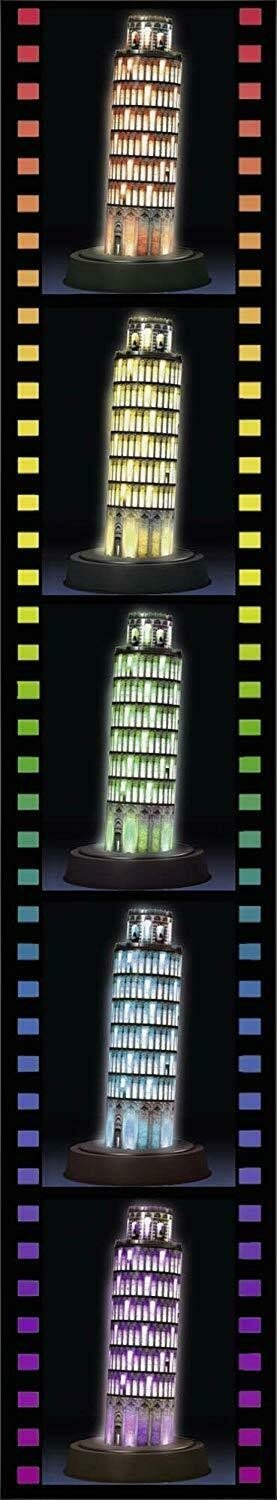 3D Puzzle Pizza Tower With Lights - Hobby.lt 🇬🇧