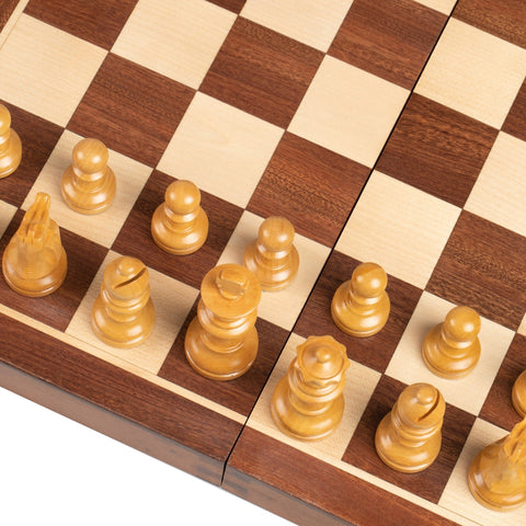 40x40CM MAGNETIC WOODEN FOLDING CHESS SET - Hobby.lt 🇬🇧
