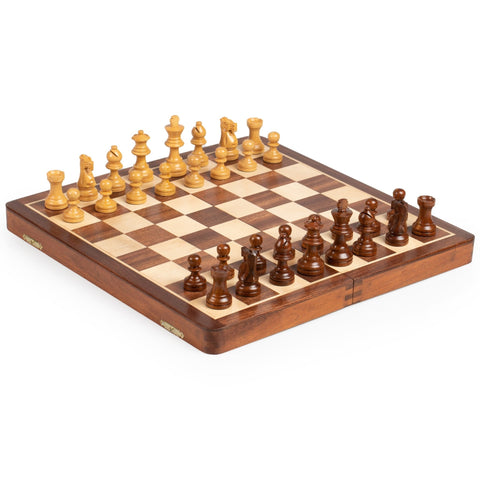40x40CM MAGNETIC WOODEN FOLDING CHESS SET - Hobby.lt 🇬🇧