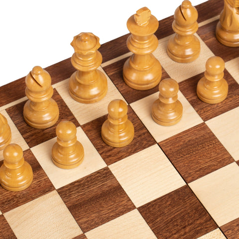40x40CM MAGNETIC WOODEN FOLDING CHESS SET - Hobby.lt 🇬🇧
