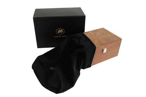 Italian Solid Wood Chess Piece Storage Box, Elegant Organizer 24x15x12 cm