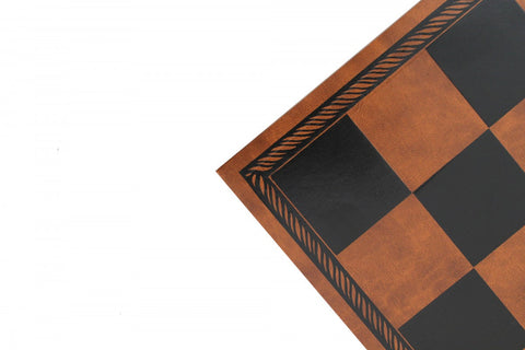 Camelot Metal & Wood Chess Set, Medieval Faux Leather Board, Italian Made, 40cm