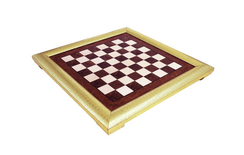 Medieval Pewter Chess Set, Gold & Silver Plated, Elm Wood Board, Made in Italy