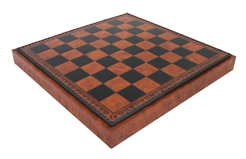 Luxury Italian Metal Chess Set with Faux Leather Board, Checkers & Backgammon