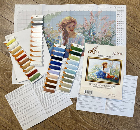 Mother Nature. Meadow - Cross Stitch Kit by Aine