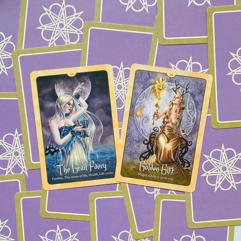 Wild Wisdom of the Faery Oracle cards Blue Angel
