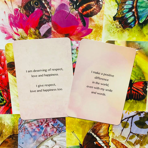 Butterfly Affirmations cards Blue Angel