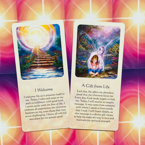 Inspirational cards Messages of Life Blue Angel
