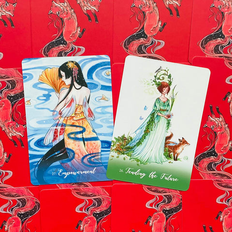 Foxfire The Kitsune Oracle cards Blue Angel