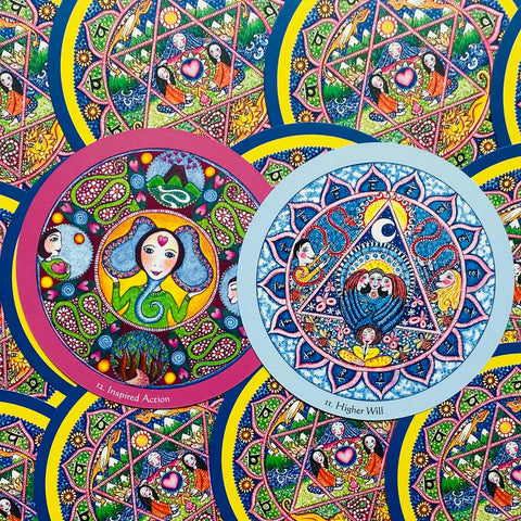 Mandala Healing Oracle Cards Blue Angel