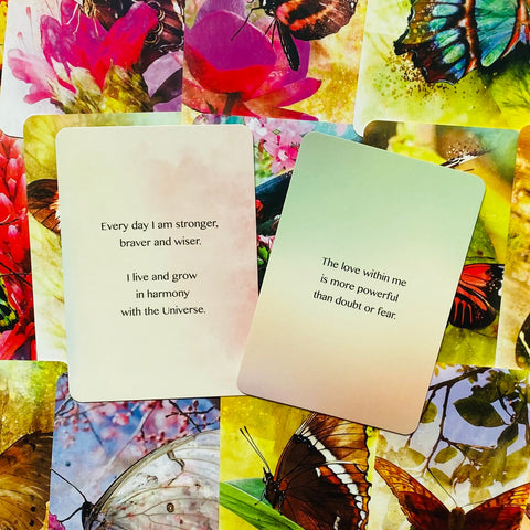 Butterfly Affirmations cards Blue Angel