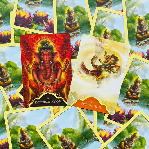 Whispers of Lord Ganesha Oracle Cards Blue Angel