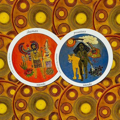 Mini Motherpeace Round Tarot Deck US Games Systems
