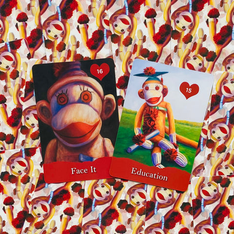 Sock Monkey Oracle cards Beyond Words