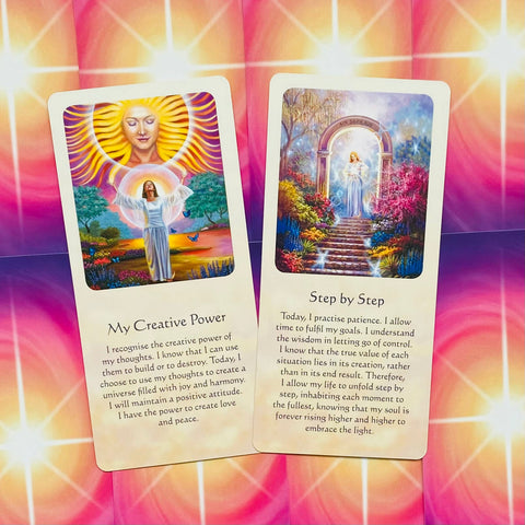 Inspirational cards Messages of Life Blue Angel