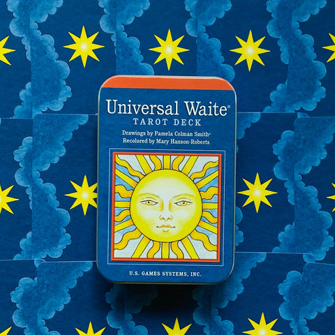 Universal Waite tarot deck in a tin US Games Systems