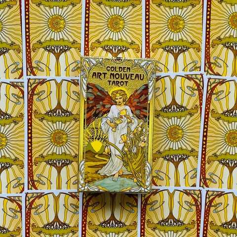 Golden Art Nouveau tarot cards Lo Scarabeo