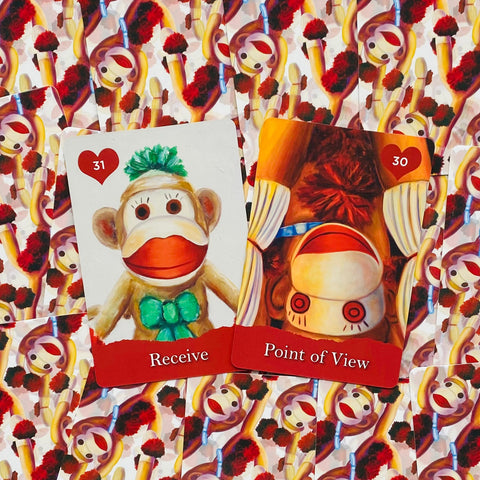 Sock Monkey Oracle cards Beyond Words
