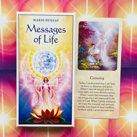 Inspirational cards Messages of Life Blue Angel