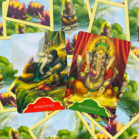 Whispers of Lord Ganesha Oracle Cards Blue Angel
