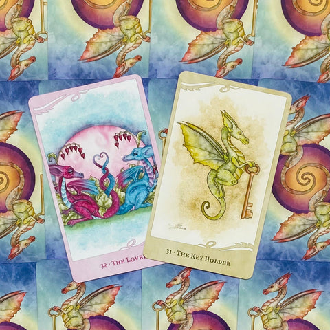 For The Love Of Dragons Oracle Cards and Book set US Games Systems