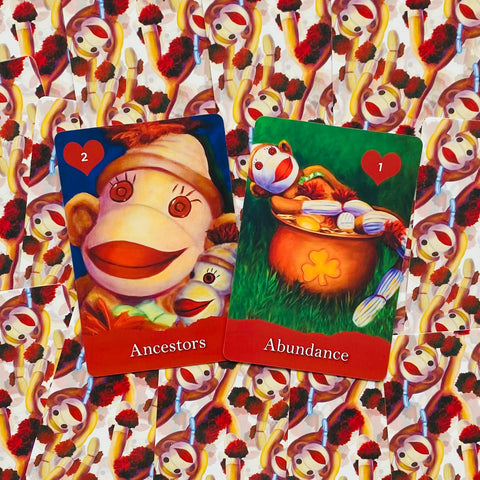 Sock Monkey Oracle cards Beyond Words