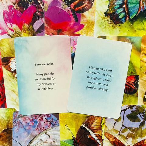 Butterfly Affirmations cards Blue Angel