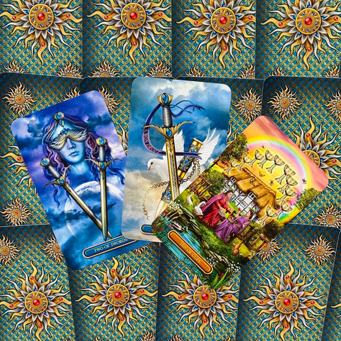 Gilded Tarot Royale cards and book set Llewellyn