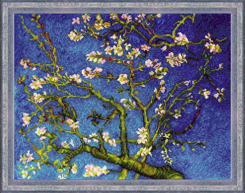 Almond Blossom After V. Van Gogh's Painting cross stitch kit by RIOLIS Ref. no.: 1698 - Hobby.lt 🇬🇧
