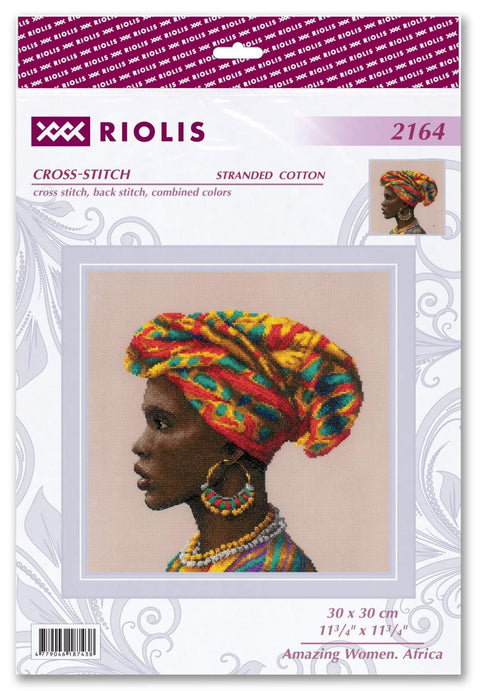 Amazing Women. Africa. Cross Stitch kit by RIOLIS Ref. no.: 2164 - Hobby.lt 🇬🇧