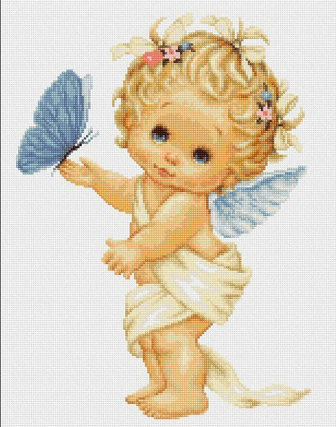 Angel and Butterfly SG368 - Cross Stitch Kit by Luca - s - Hobby.lt 🇬🇧