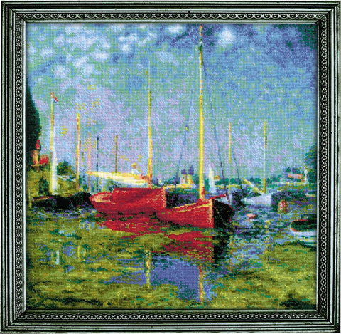 Argenteuil after C. Monet's Painting cross stitch kit by RIOLIS Ref. no.: 1779 - Hobby.lt 🇬🇧