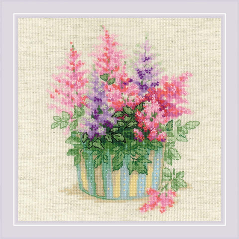 Astilbe. Cross Stitch kit by RIOLIS Ref. no.: 2059 - Hobby.lt 🇬🇧