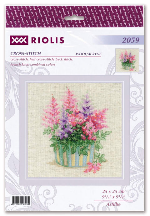 Astilbe. Cross Stitch kit by RIOLIS Ref. no.: 2059 - Hobby.lt 🇬🇧