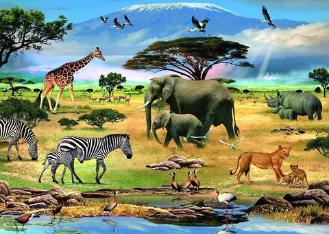 Augmented Reality Animals Of Africa Puzzle - 1000 Piece - Hobby.lt 🇬🇧