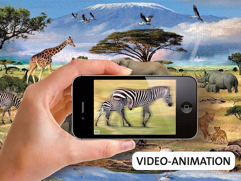 Augmented Reality Animals Of Africa Puzzle - 1000 Piece - Hobby.lt 🇬🇧