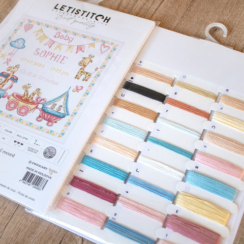 Baby Girl Record SLETI935 - Cross Stitch Kit - Hobby.lt 🇬🇧