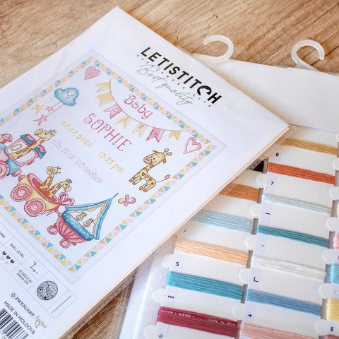 Baby Girl Record SLETI935 - Cross Stitch Kit - Hobby.lt 🇬🇧