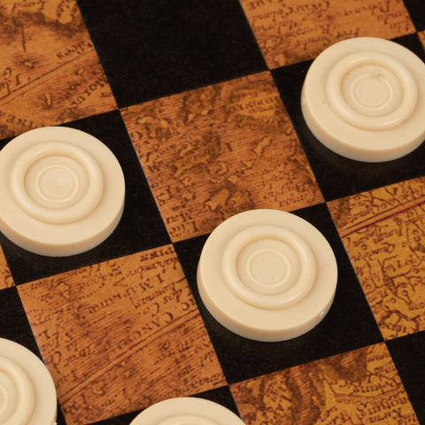 Beautiful Chess Pieces with Leatherlike MAP Chess Board N035 - Hobby.lt 🇬🇧