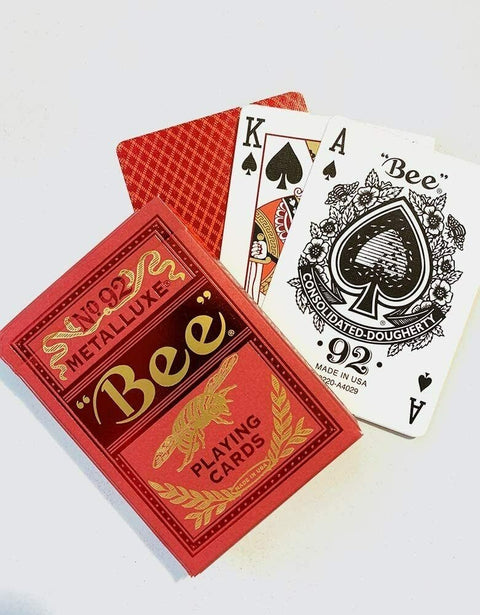 Bicycle Bee Metalluxe Red No92 playing cards - Hobby.lt 🇬🇧