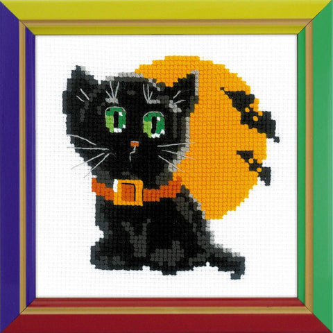 Black Cat cross stitch kit by RIOLIS Ref. no.: HB175 - Hobby.lt 🇬🇧