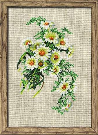Bouquet of Camomiles - Cross Stitch Kit from RIOLIS Ref. no.:582 - Hobby.lt 🇬🇧
